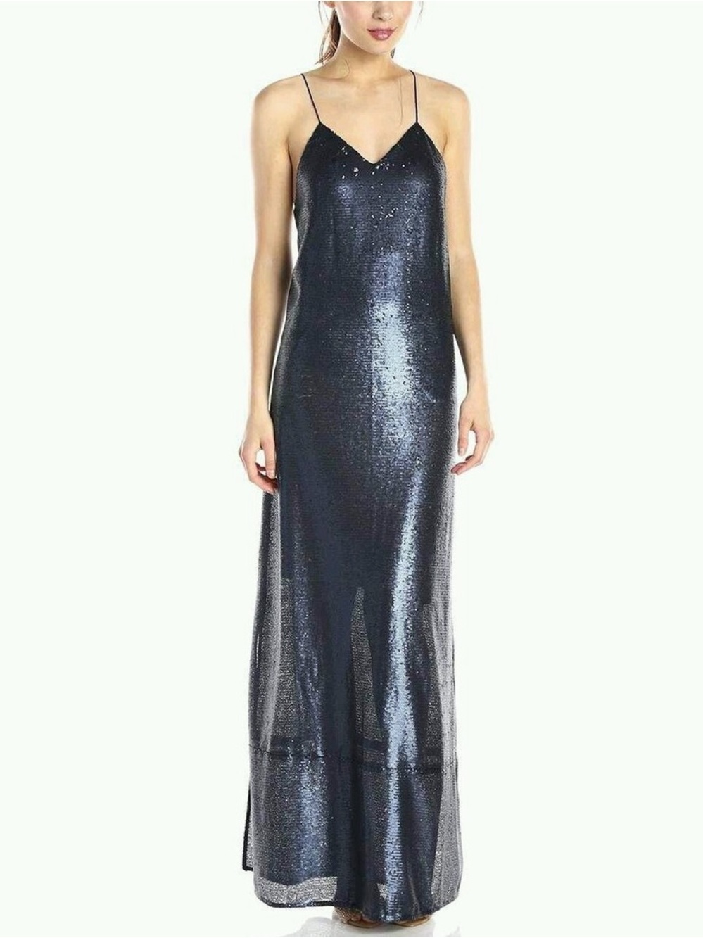 Finders Keepers Sequin Navy maxi dress Medium